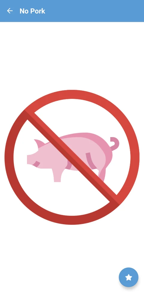 TapTalkie No Pork icon shown full screen